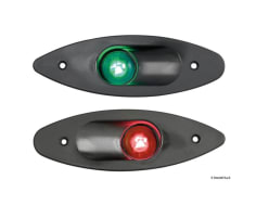 Built-in Side Navigation Lights made of ABS - 112,5u00b0 left red - Black