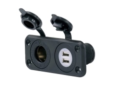 Dual USB Charger and 12V Receptacle