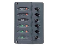 Contour Switch Panel 6 Way With 3 Fuses (CSP6-F)