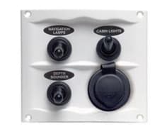 Compact Marine Waterproof Panel 3 Switch Wht (900-3WPSW)