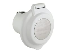 Inlet, 16A 230V, Round, No SS Trim, White