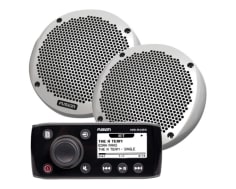 MS-RA55KTS Marine Stereo With EL602 6 Inch Slimline Marine Speakers Bundle (010-01716-10)