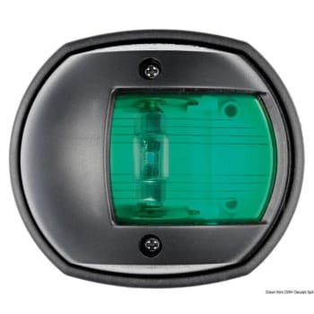 Compact 12 LED Navigation Lights - 112,5u00b0 right green - Black