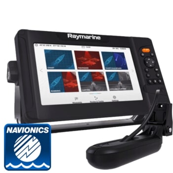 Element 9 HV w/ HV-100 Transom Ducer (Navionics Silver Europe Chart)