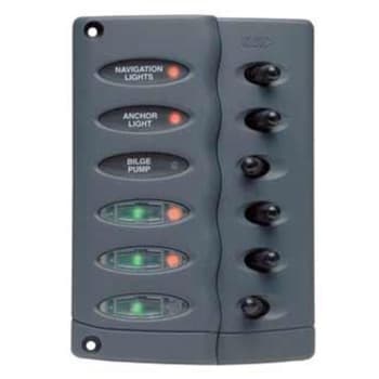 Contour Switch Panel 6 Way With 3 Fuses (CSP6-F)