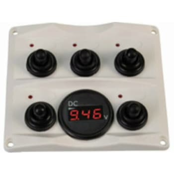 SWITCHPANEL ANTRACITE WITH VOLTAGE GAUGE 12/24V