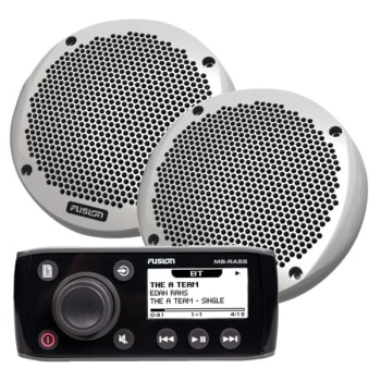 MS-RA55KTS Marine Stereo With EL602 6 Inch Slimline Marine Speakers Bundle (010-01716-10)