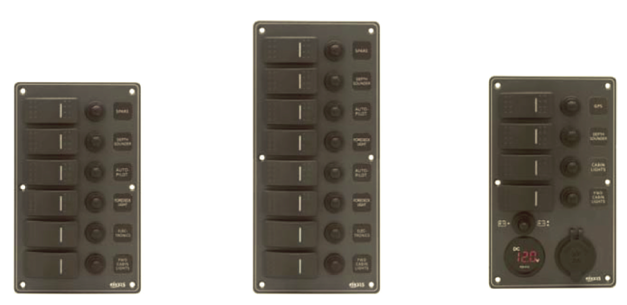 Switch Panels (Sealed Rocker Switches) - 6P Water-resistant with Backlight Modules