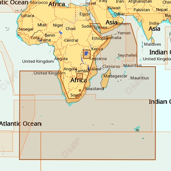 C-Map 4D Wide Area AF-D209 South - East Africa (AF-D209.43)