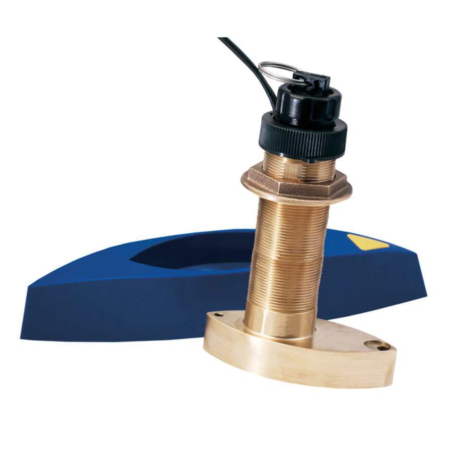 B744VL Bronze Thru-hull Mount Long Stem Transducer with Depth Temp & Speed (Inc faring block)