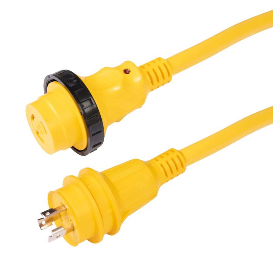 Cordset, 30A 125V, 25', Yellow