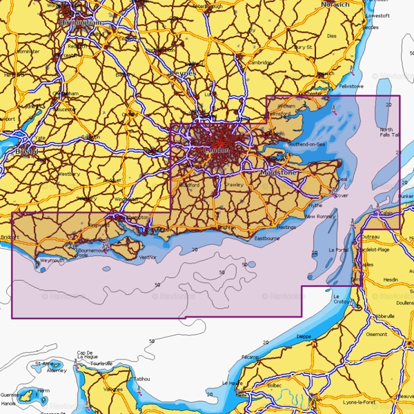 Gold Small Chart - SD / Micro SD - 5G822S2 Portland to Walton-on-the-Naze (100.5G822S2)