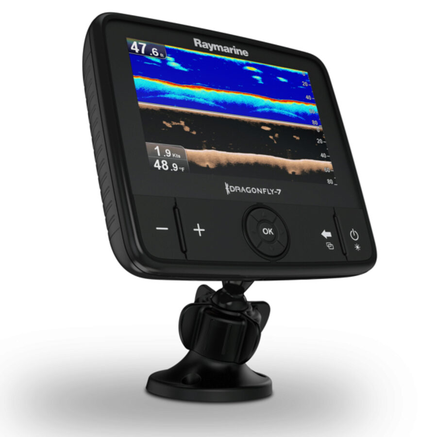 Dragonfly 7 Pro 7 Inch Sonar GPS with Down Vision Inc CPT-DVS Transducer and Navionics Silver EU Charts