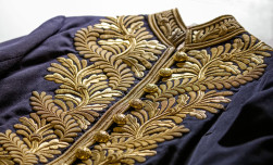 Detail of Sir Edmund Barton’s coatee. In 1902 he wore this gold-embroidered wool uniform at the coronation of King Edward VII in London. Museum of Australian Democracy Collection.