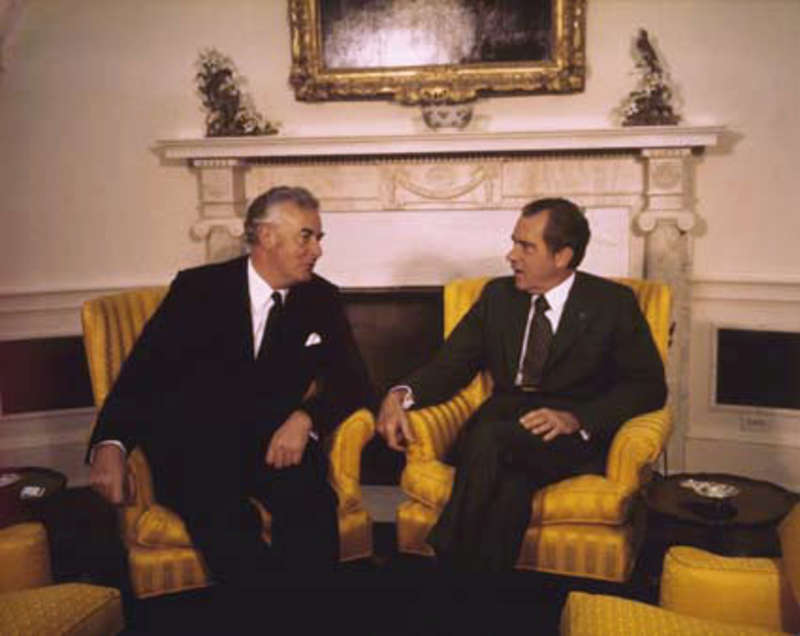 Gough Whitlam and Richard Nixon