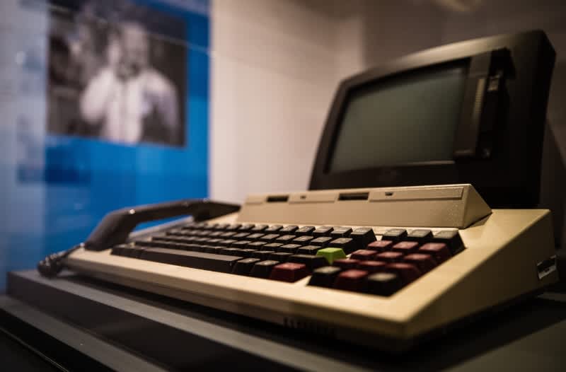 The sole Telecom Computerphone in the MoAD collection is currently on display in Finders Keepers: Collectors and Their Stories. Photographer: Mark Nolan.