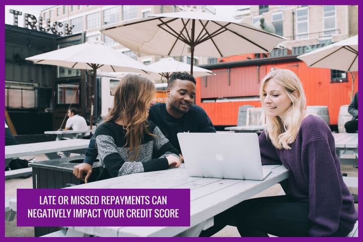 A missed payment can affect your credit score significantly. With an adverse credit it will be hard to apply for a payday loan in the future