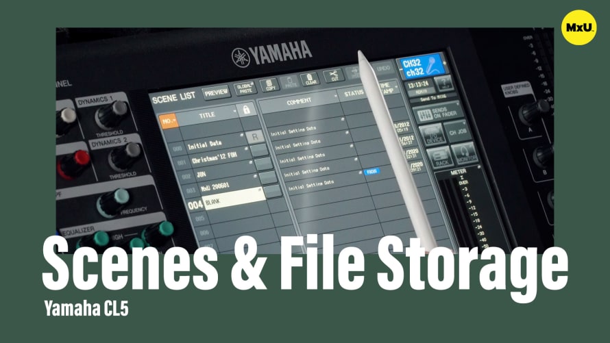 Scenes & File Storage on the Yamaha CL5