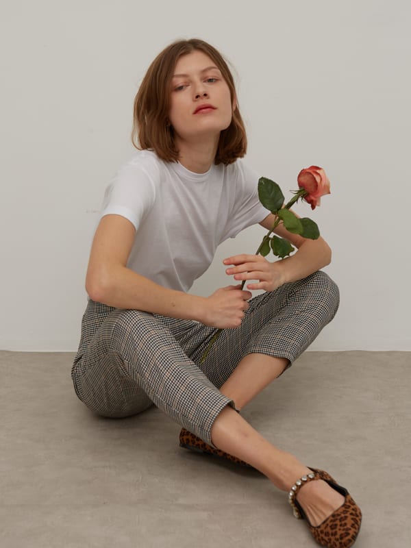 Black and Brown Check Peggy Trouser