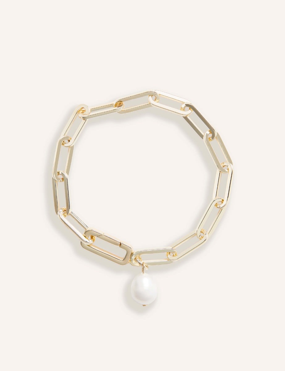 Sophie Gold Chunky Pearl Drop Bracelet