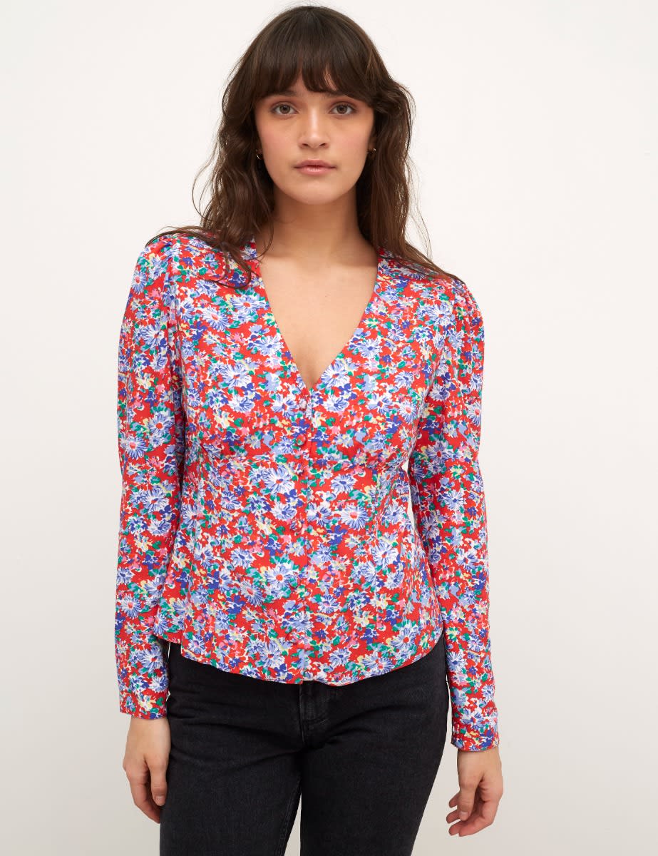 Brioney Floral Red Jilly Top