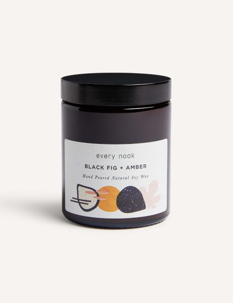 Every Nook Black Fig & Amber Candle Medium with Box