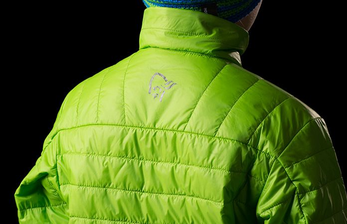 Kids norrona insulation jacket - Falketind in green