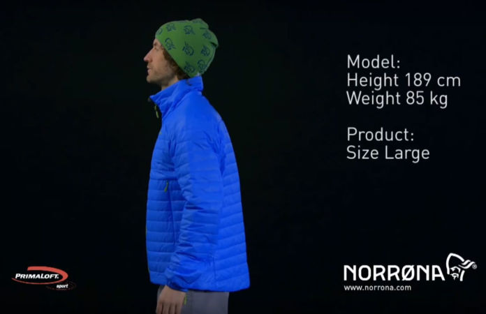 Norrona insulated Primaloft jacket in falketind men