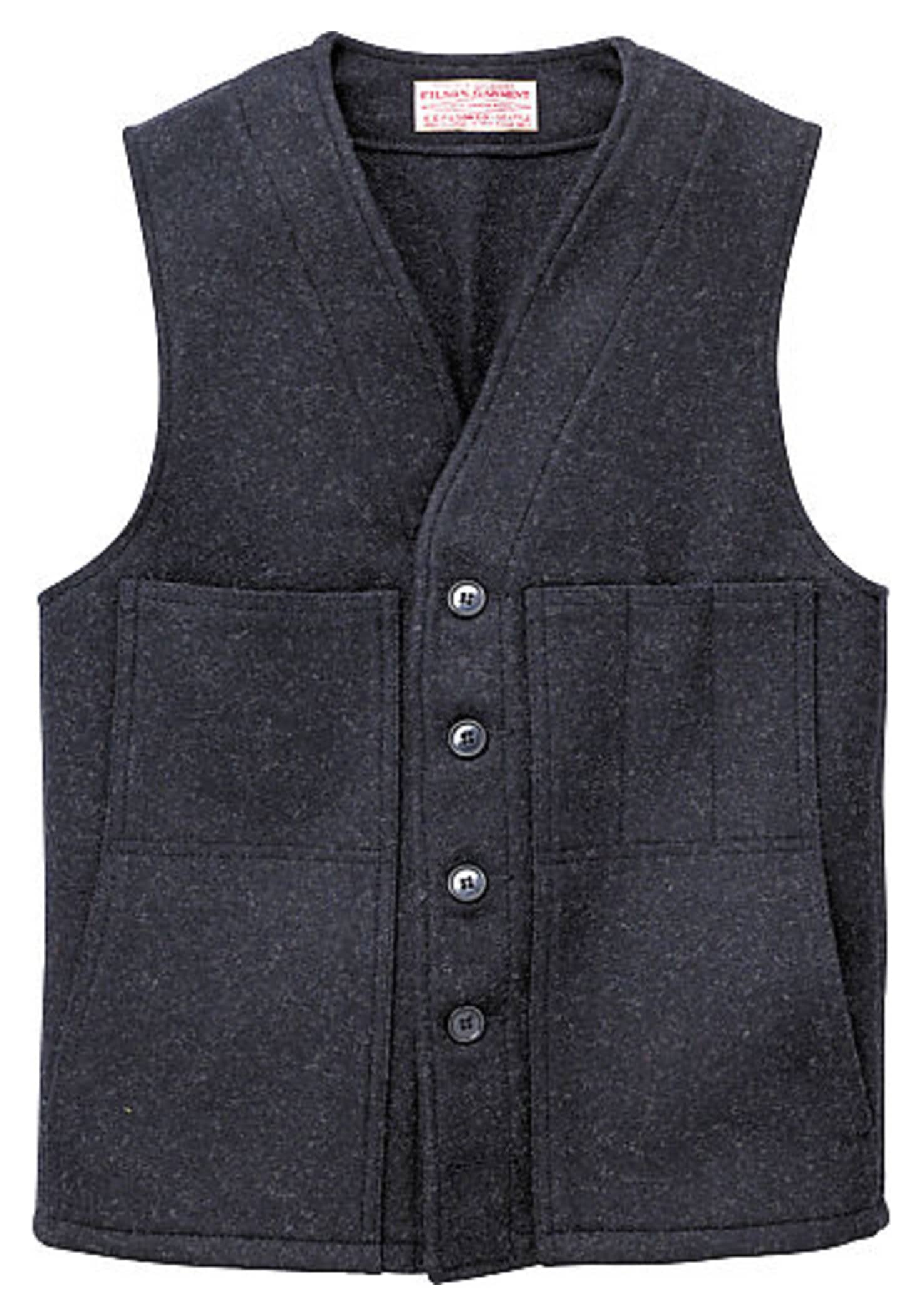 Filson Mackinaw Wool Vest Style 20 - Charcoal - Size 48