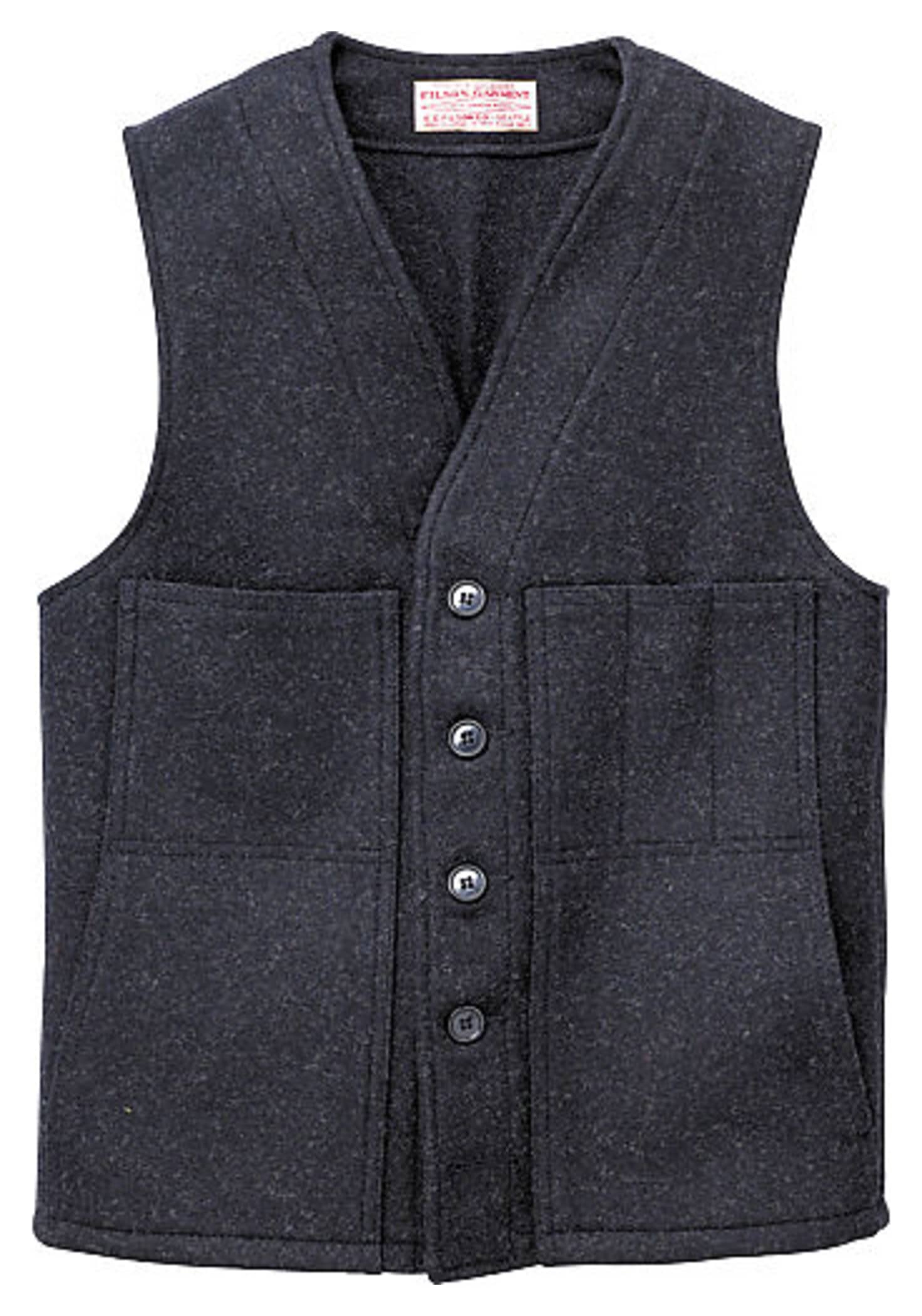 Filson Mackinaw Wool Vest Style 20 Charcoal Size 48