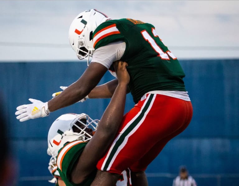 canesport - miami hurricanes hold 1st fall scrimmage, qbs