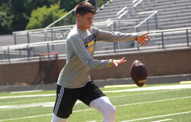 In-state specialist Tommy Doman is committed to Michigan Wolverines football recruiting.