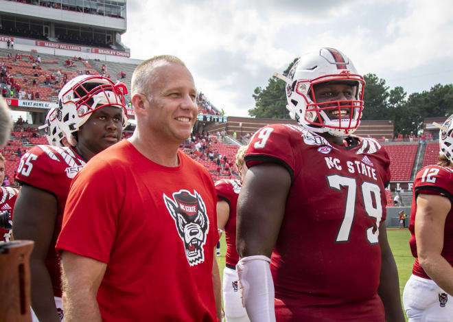 NC State Wolfpack football Dave Doeren and Ikem Ekwonu