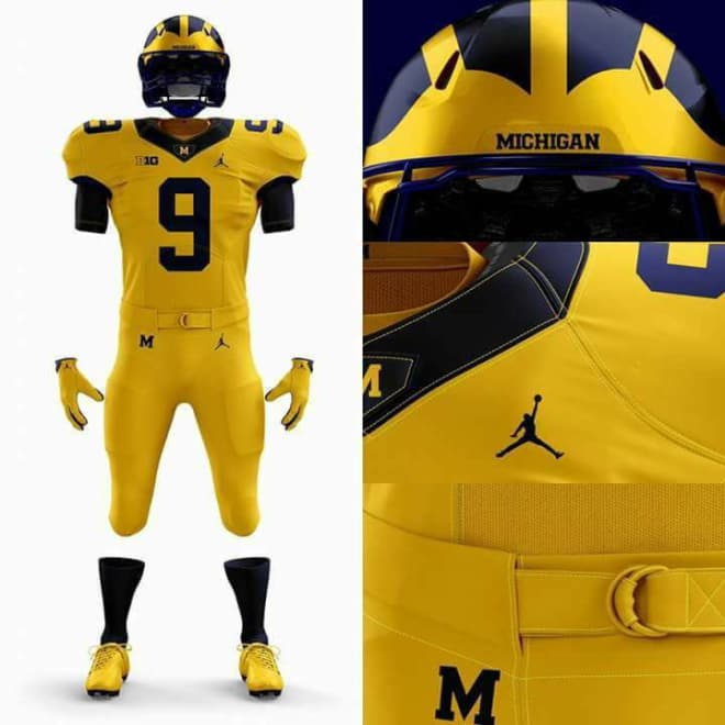 maize michigan football jersey