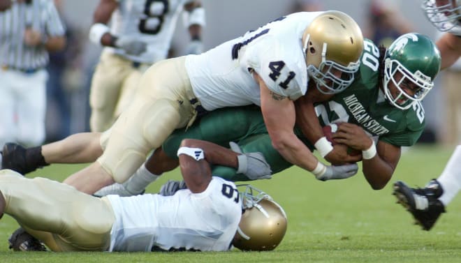 Former Notre Dame linebacker and new BlueandGold.com analyst Mike Goolsby