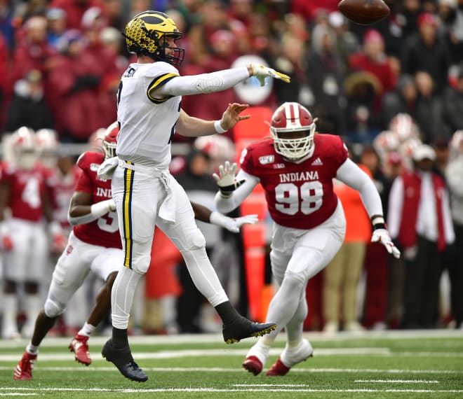 Michigan Wolverines football senior quarterback Shea Patterson