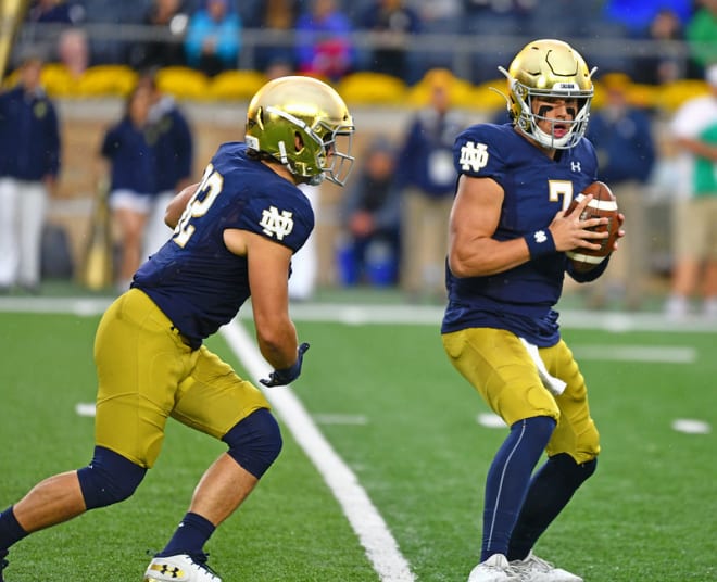 Notre Dame sophomore quarterback Brendon Clark