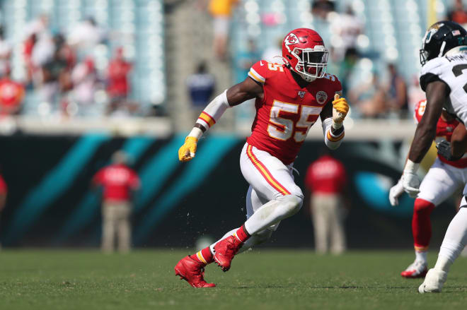 Former Michigan Wolverines football and current Kansas City Chiefs defensive end Frank Clark