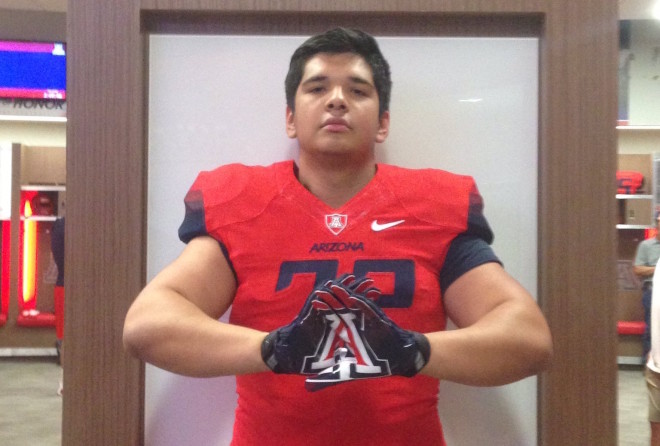 Edgar Burrola became the first offensive lineman to commit to Arizona on Wednesay