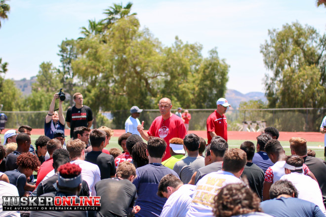 Nebraska hosted 165 prospects at their Satellite Camp in Los Angeles on Sunday. 