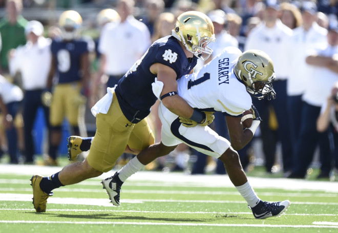 Drue Tranquill and the Irish defense hope to force more takeaways in 2016.