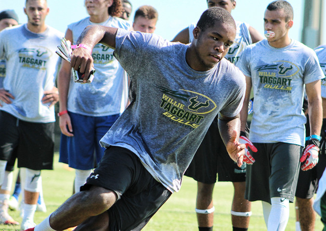 Burney performed very well in front of Michigan's coaches during every drill during the USF camp.