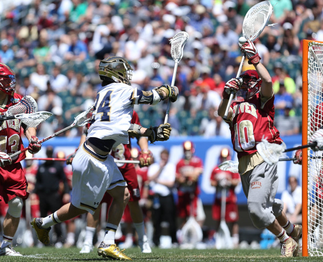 Mikey Wynne scored five goals to lead Notre Dame 15-7 over Air Force.