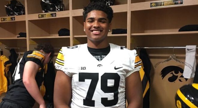 Tristan Wirfs enjoyed his visit to the Hawkeye Tailgater this past weekend.