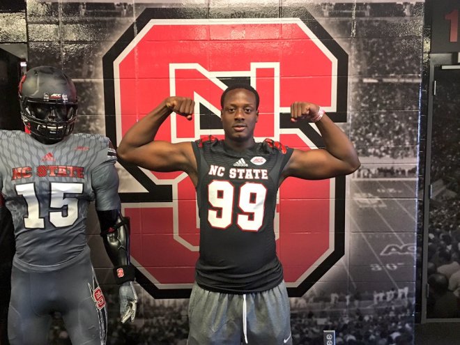 Three-star defensive end Deslin Alexandre verbally committed to NCSU Monday night.