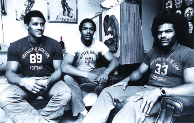 The Browner brothers, left to right Ross, Willard and Jim, played together one season at Notre Dame, and Ross and Jim starred for the 1977 national champs.