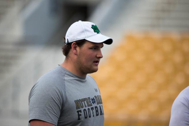 Tommy Kraemer might have a chance to compete for a major role on the right side of the Notre Dame offensive line.