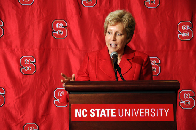 NC State athletics director Debbie Yow is bullish on the ACC Network.