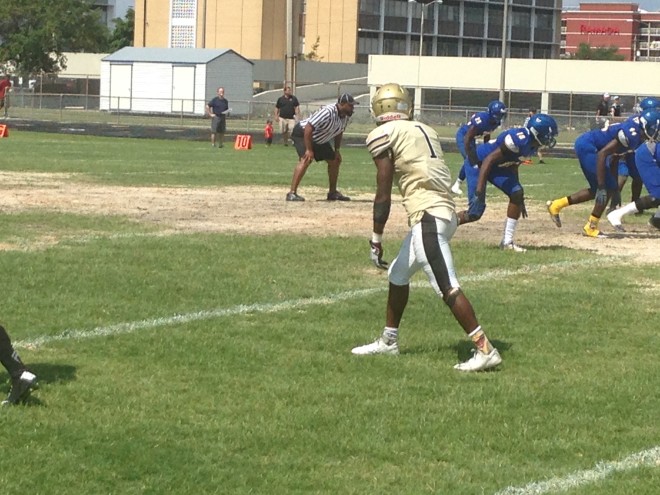 De'Angelo Philyor lines up in the slot for Plant