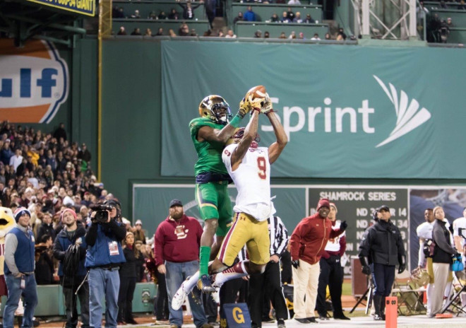 Notre Dame played last year’s Shamrock Series at Fenway Park in Boston.